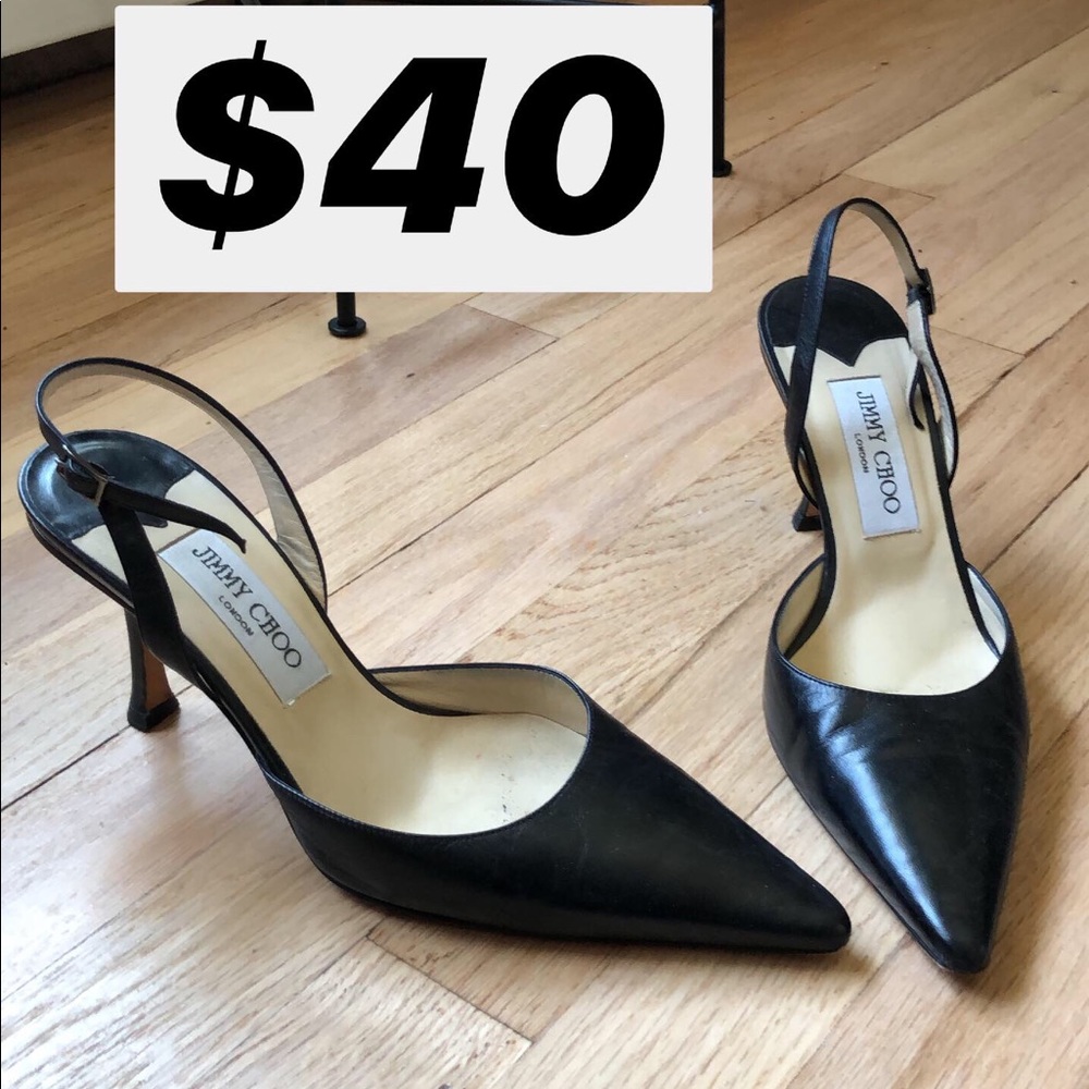 Vintage Jimmy Choo slingback heels